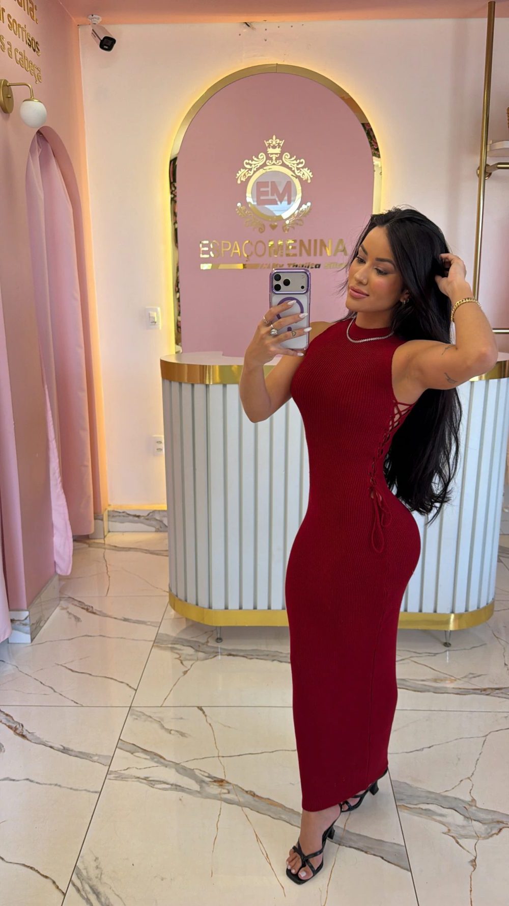 Vestido de tricô Amalfi na loja Espaço Menina